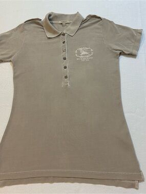 Burberry London Beige Cotton Polo Shirt Medium